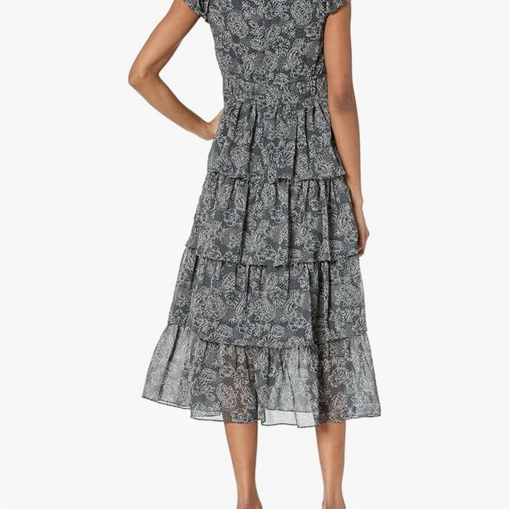 Likely Moss Dress Size 2 charcoal and Ivory #0008 - Picture 2 of 10